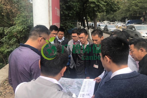 大良街道、順控環(huán)保水務(wù)等領(lǐng)導(dǎo)到金陡涌黑臭水體治理現(xiàn)場視察工作(圖4)